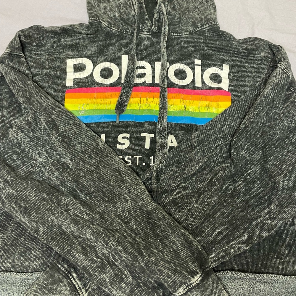Polaroid cropped hoodie